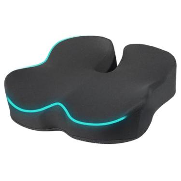 Imagem de EESHONZ Almofada de assento extra grande de espuma viscoelástica – alivia dores no quadril, cóccix e ciática – suporte ergonômico para longas horas em cadeiras de escritório, carros e cadeiras de