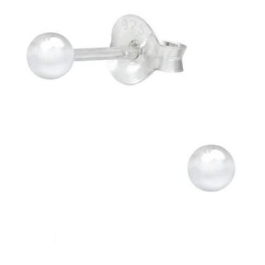 Imagem de Brinco Mini Bolinha Em Prata 925 Brinco Bola 4Mm - Lummi Commerce