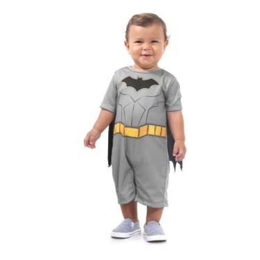 Imagem de Fantasia Bebe Batman Super Heroi Macacao Homem Morcego