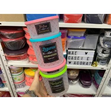 Imagem de Kit 4 Peças Tupperware Refri Line Bistrô - Armazenamento Transparente 