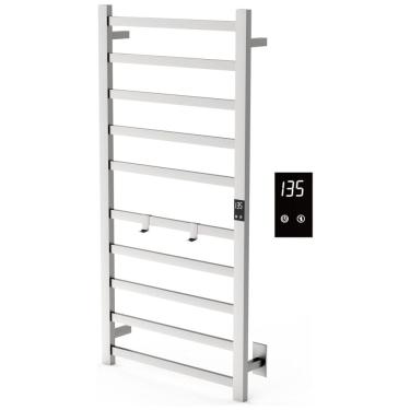 Imagem de Aquecedor de toalhas elétrico super fino com temporizador, ajustes de temperatura em vários níveis, plug-in com fio