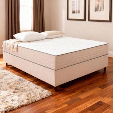 Imagem de Colchão Casal Molas Ensacadas Aurora + Base 138x188x62 Bom Pastor