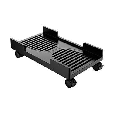 Imagem de Suporte de PC móvel para PC com suporte de CPU de roda, suporte de chão de mesa, estilo de host de resfriamento, protege o host e suporta facilmente o suporte