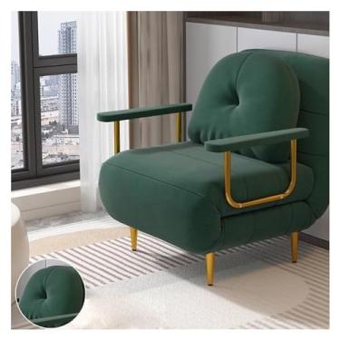 Imagem de Sofá-cama dobrável Sofá-cama dobrável moderno, sofá-cama com encosto ajustável multifuncional, poltrona reclinável conversível, adequado para sala de estar, quarto(Green,80cm)