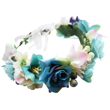 Imagem de Faixa de cabelo Vivivalue Fairy Flower Crown Azul 45cm