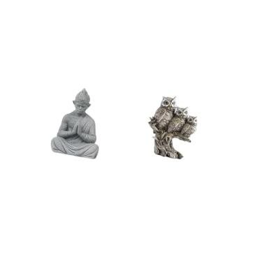 Imagem de Fenteer Estátua de Macaco, Buda, Escultura de Sol Wukong, Miniatura Colecionável, Animal Moderno, Ornamento de Mesa para Pátio de Hotel, Quintal, Sala