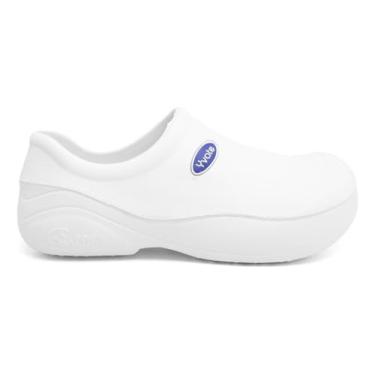 Imagem de Sapato Fechado Trabalho Antiderrapante Enfermagem Cozinha (Branco, BR, Adulto, Numérico, 36)