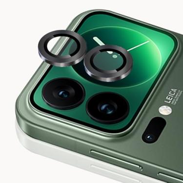 Imagem de Luchantle Pacote com 2 protetores de lente de câmera Xiaomi 17 Pro 5G, protetor de tela de vidro temperado 9H, acessórios de decoração de anel de metal (preto)