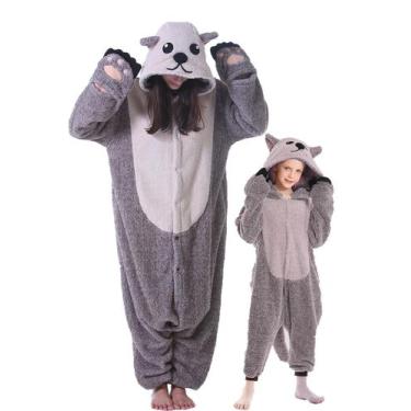 Imagem de Pijama DarkCom Animal Sea Otter Flanela Unissex para Adultos