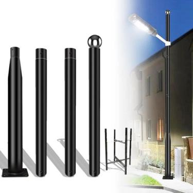 Imagem de poste de luz de rua BeoyJvon 397 cm Metal Outdoor Heavy Duty