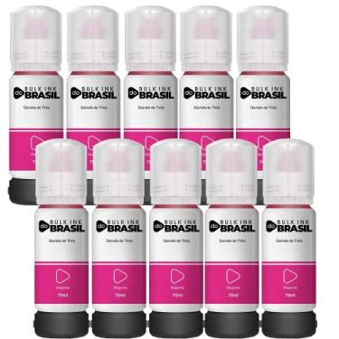Imagem de Kit 10 Tintas Para Epson L4160 L4150 T504 L6171 L6161 L6191 - Bulk Ink