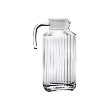 Imagem de Jarra De Vidro Sucos, Água e Refrigerantes 1,8 L Com Tampa Branca