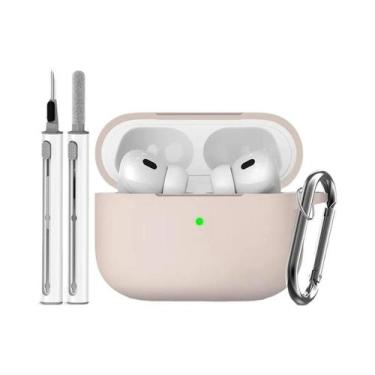 Imagem de Capa de Silicone para AirPods Pro 2 - Com Kit de Limpeza, rosa claro