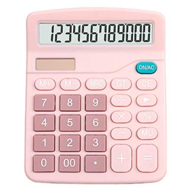 Imagem de Calculadora de interruptor mecânico, 12 dígitos, calculadora mecânica, calculadora de mesa, calculadora fofa, calculadora estética, roxa