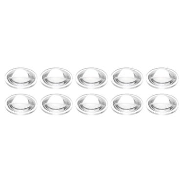 Imagem de Lente convexa plana de 14 mm de altura de 4 mm, 10 peças de lente condensadora convexa ótica LED acrílica para lanterna de LED, lâmpada de cabeça de bicicleta, transparente