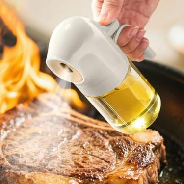 Imagem de Frasco de vidro pulverizador de óleo para cozinhar, dispensador de óleo de 180 ml, para cozinha, fritadeira a ar, salada, assar, churrasco