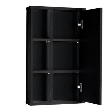 Imagem de Armário Com Espelho Para Banheiro Milano Preto