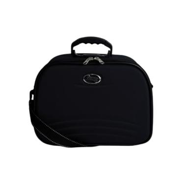 Imagem de Frasqueira de viagem necessaire bagagem de mão organizadora média compacta (Preto)