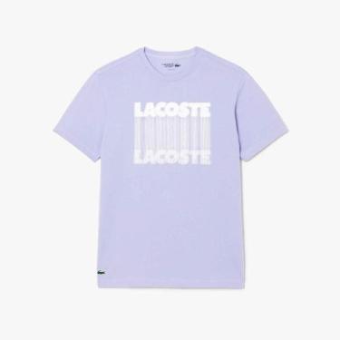 Imagem de Camiseta Ultra-Dry Estampa Esportiva - Lacoste, L, Roxo