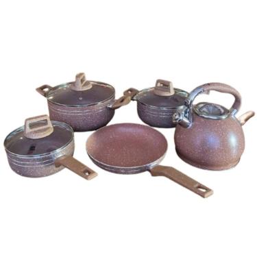 Imagem de Jogo De Panelas Cerâmica Antiaderente Indução Café