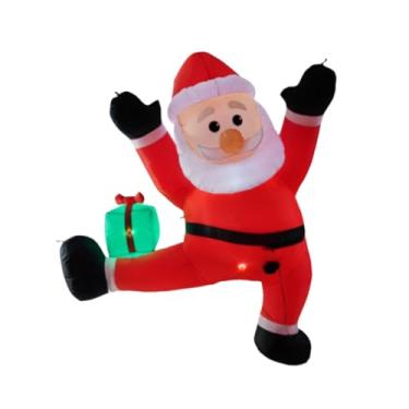 Imagem de Nishiyuenyi Papai Noel Inflável de Natal, com LED Embutido, Decoração Natalina Clássica Iluminada para Jardim, Festas E, 185cm