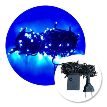 Imagem de Pisca Luz Natal Led 10 metros 110V Decoração Fio Verde - TOP NATAL, Az