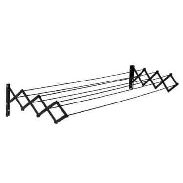 Imagem de Varal Sanfonado Aço Preto 1,00m - MOR