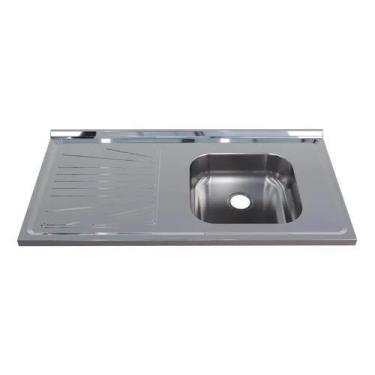 Imagem de Pia Inox Fabrinox PSD1000D 100x52cm, cuba direita