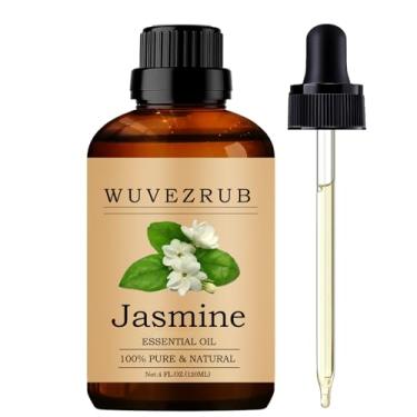 Imagem de Wuvezrub Óleos essenciais de jasmim 120 ml, óleo essencial de jasmim puro para difusor de aromaterapia - 10 ml
