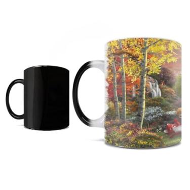 Imagem de Morphing Mugs Thomas Kinkade Studios – Disney – Fox and the Hound – Forever Friends – Caneca sensível ao calor de 325 ml – Caneca de chá de café que muda de cor de cerâmica – Oficialmente licenciada