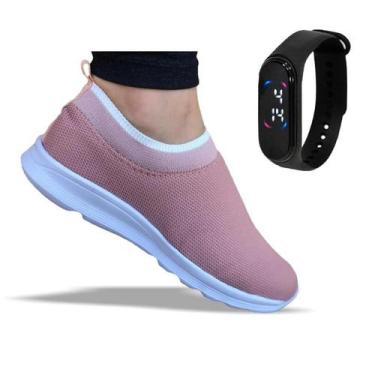 Imagem de Tênis Comfort Meia Casual Feminino Masculino Macio Leve Calce Fácil Or