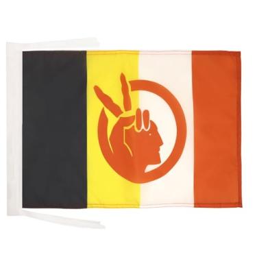 Imagem de AZ FLAG - Cordas de bandeira do movimento indígena americano 45.7 cm x 12'' - Tribo nativo americano bandeiras pequenas 30 x 45 cm - Banner 45.7x30.5 cm - Drapeau American Indian Movement
