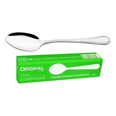 Imagem de 2X Jogo 24 Colher De Sopa Mesa Inox Continental Premium Sl03
