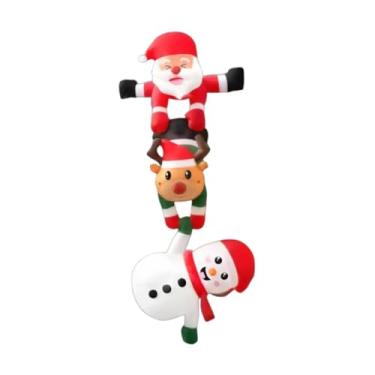 Imagem de UGPLM Papai Noel inflável, boneco de neve e rena para o Natal: decoração divertida para pendurar ao ar livre com luzes, ideal para o inverno, tanto em