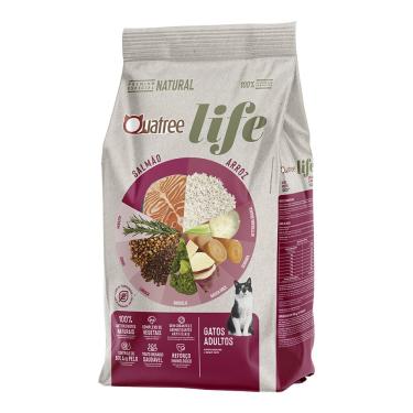 Imagem de Ração Quatree Life Gatos Adultos Salmão e Arroz 3kg