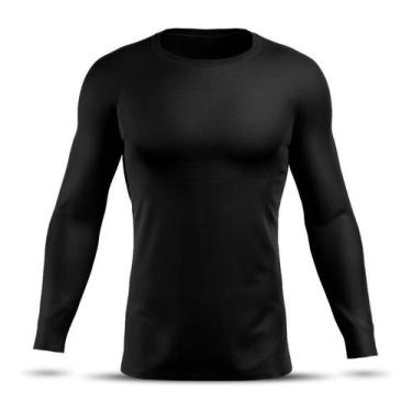 Imagem de Camisa Corrida Camiseta Segunda Pele Masculina Térmica Rashguard Acade