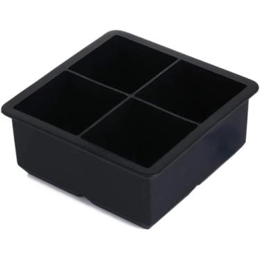 Imagem de Kit 2 Forma Silicone 4 Divisões 11x11x5 cm Multicolorida Para Gelo Frutas Cubos Grandes