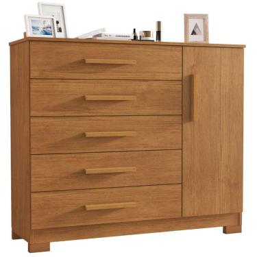 Imagem de Cômoda Pietra Cinamomo 1 Porta 5 Gavetas Jcm Movelaria