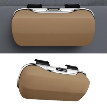 Imagem de Tioollev Suporte de óculos de sol para viseira de sol de carro, estojo de armazenamento de óculos de proteção automotivo, suporte de óculos de sol para carro adequado para caminhão e sedã para colocar