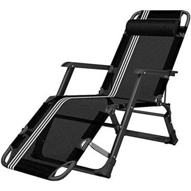 Imagem de Espreguiçadeiras de jardim, espreguiçadeiras, poltronas dobráveis, poltronas reclináveis, espreguiçadeiras, terraço, pausas para almoço, cama de bronzeamento, escritório, com almofada de pescoço