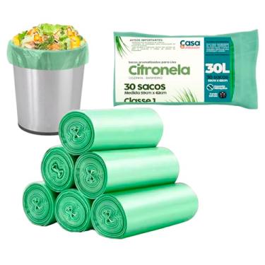 Imagem de Saco de Lixo 30 litros Citronela