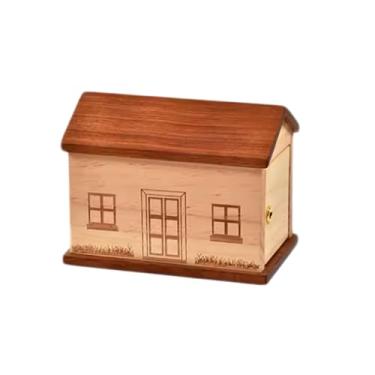 Imagem de ZABEES Cofrinho de madeira maciça com cadeado criativo, cofrinho, cofrinho, caixa econômica, presente de aniversário, formatura, jacarandá + pinheiro