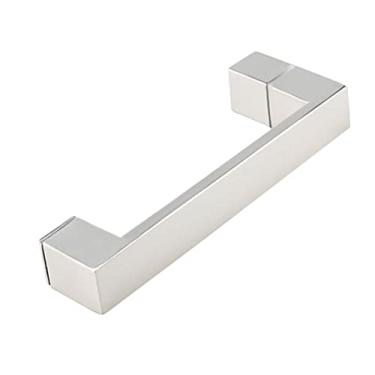 Imagem de STXYANGV Maçaneta de porta de vidro de chuveiro para banheiro, acabamento de aço inoxidável totalmente polido puxadores de porta de vidro empurrar e puxar puxadores espaçamento central do orifício 200