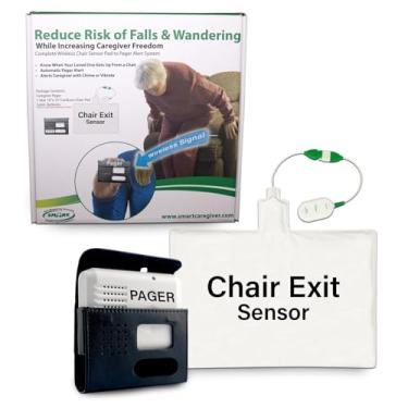 Imagem de Alarme de cama para idosos Segurança Monitor sem fios com sensor almofadado 10x20 polegadas Alarmes de cama para prevenção de quedas para idosos com demência Conjunto