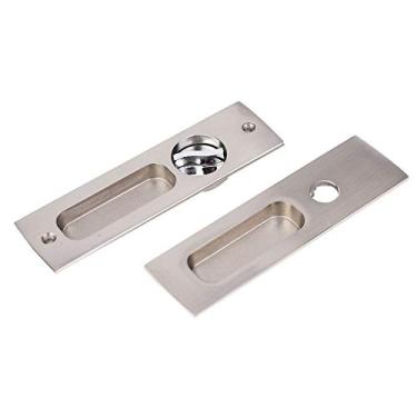 Imagem de Fechadura de porta deslizante Dura Interior Varanda Armário de banheiro Puxador Fechadura de porta oculta segura Design elegante para várias aplicações