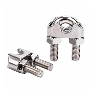 Imagem de 1 peça de clipes de corda de aço inoxidável 304 M2/3/4/5/6/8/10/14/16 mm Grampo de corda de fio tipo U Grampos de cabo Grampos de hardware de equipamento (M2 2 peças)