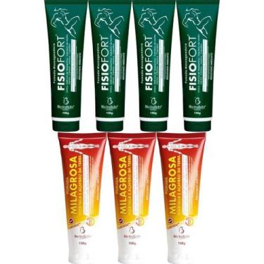 Imagem de Kit 4 Pomada Fisiofort 150G + 3 Pomada Milagrosa 150G - Bio Instinto