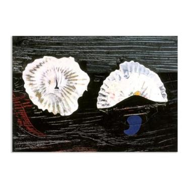 Imagem de Max Ernst Poster Shell Flowers Reproduções de pinturas famosas Surrealismo Wall Art Canvas Max Ernst Decoração de parede para presentes de sala de estar Pôster de 100 x 70 cm (39 x 28 polegadas)