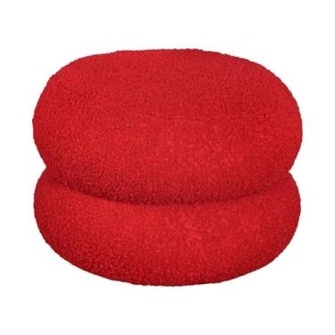 Imagem de AFXGUSD Puf Redondo com Assento Acolchoado, Confortável para Trocar de Sapatos, Ideal para Mesa de Cabeceira, Quarto Infantil, Sala de Estar Ou, Redondo, Tamanho real
