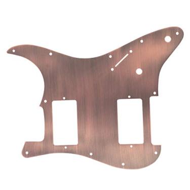 Imagem de Matybobe Cobre HH Pickguard e placa traseira capa de cavidade tremolo para guitarra ST decorativa vermelha cobre protetor de guitarra para guitarras de bobina dupla HH ST